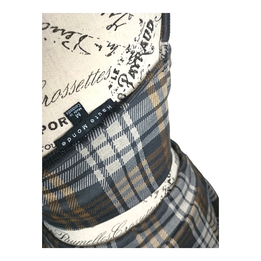 Green & Tan Plaid Schoolgirl Outfit - Size M - Picture 3 of 7